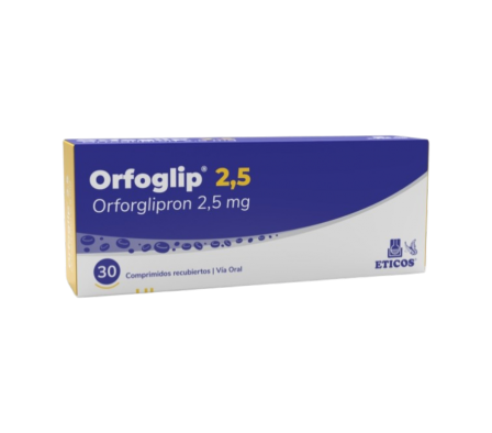orfoglip 2,5 mg caja x 30 comprimidos