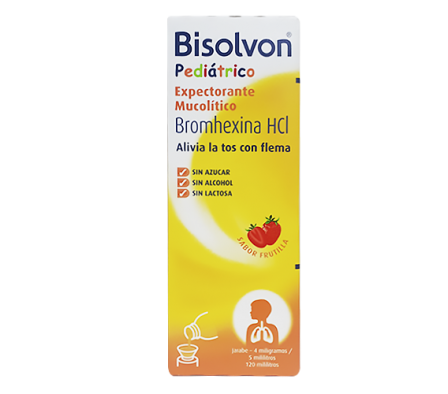 BISOLVON EXPECTORANTE PEDIATRICO 4MG/5ML JARAB FRASCO X 125ML