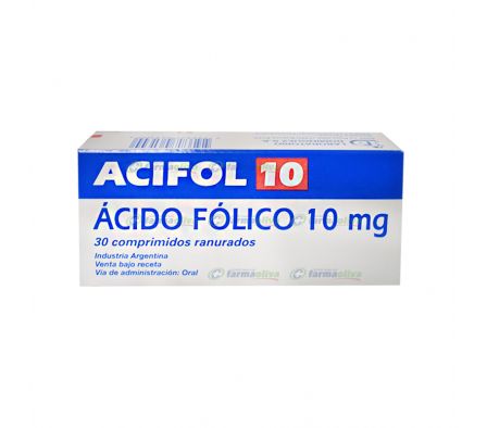ACIFOL 10MG COMP. CAJA X 30