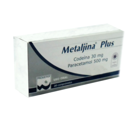 METALJINA PLUS 500MG COMP. CAJA X 20