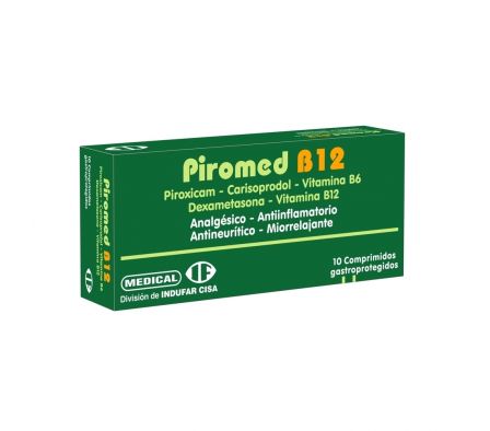 PIROMED B12 2MG TABL. CAJA X 10