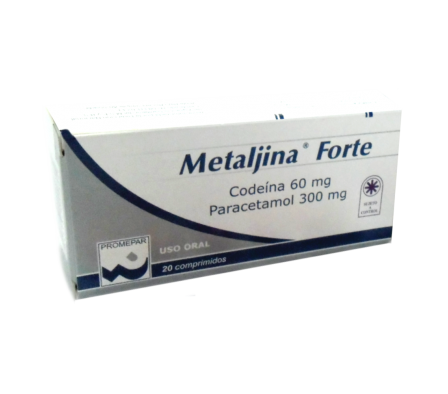 METALJINA FORTE 300MG COMP. CAJA X 20