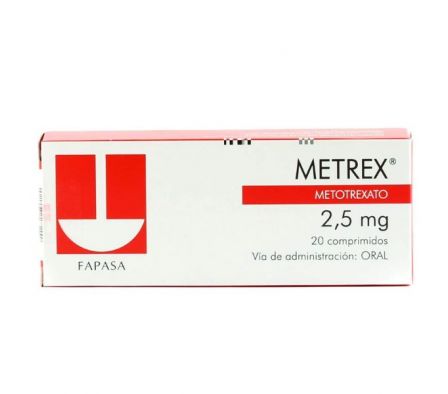 METREX 2.50MG TABL. CAJA X 20