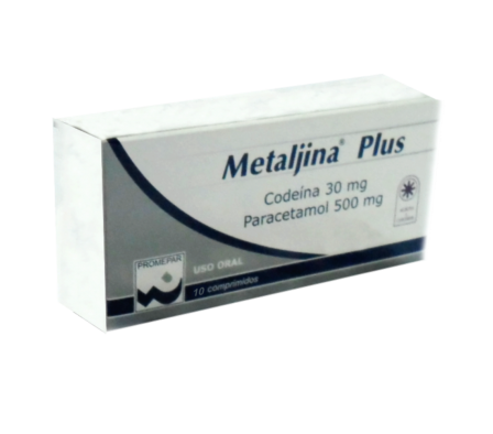 METALJINA PLUS 500MG COMP. CAJA X 10