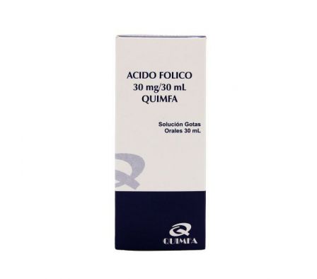 ACIDO FOLICO NOVOPHAR 30 MG  ENVASE X 30 
ML