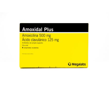 AMOXIDAL PLUS 125MG CO-RV CAJA X 8