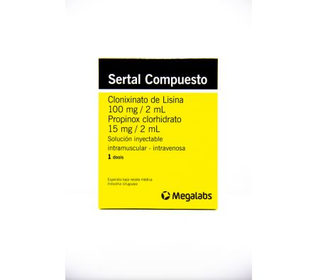 SERTAL COMPUESTO 100MG/15MG INTR. AMPOLLA X 1