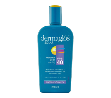 DERMAGLOS SOLAR  FPS 40 RA  EMULSION 250 ML.