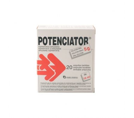 POTENCIATOR  ASPARTATO ARGININA  CAJA DE 20 AMPOLLAS BEBIBLES 10 ML