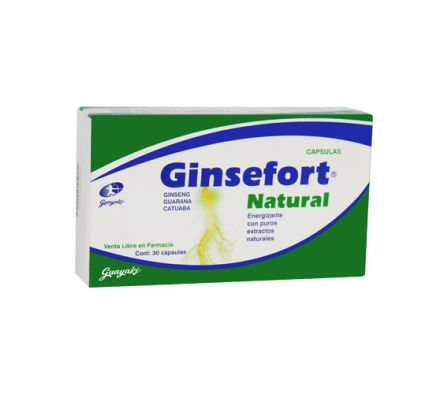 GINSEFORT NATURAL 600MG CAPS CAJA X 30