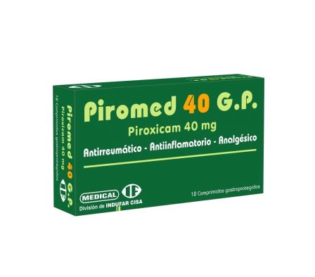 PIROMED 40 GP 2MG TABL. CAJA X 12