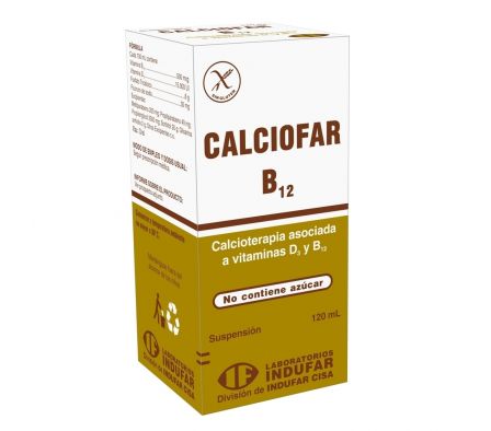 CALCIOFAR B12 30GR/6GR/5MG/15000UI SP-OR ENVASE X 120ML