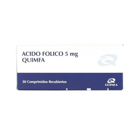 ACIDO FOLICO NOVOPHAR 5 MG CAJA X 30 COMPRIMIDOS