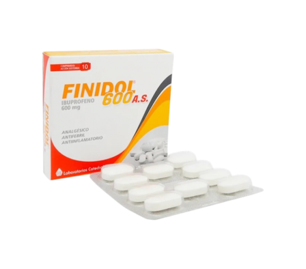 FINIDOL A.S 600MG COMP. CAJA X 10