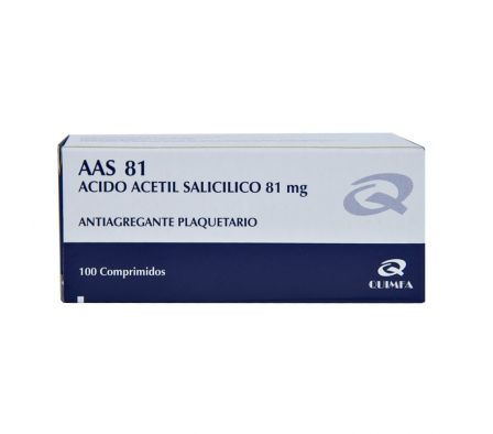 AAS 81MG TABL. CAJA X 100