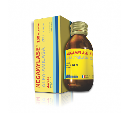 MEGAMYLASE 200 UI JARABE FRASCO X 125 ML