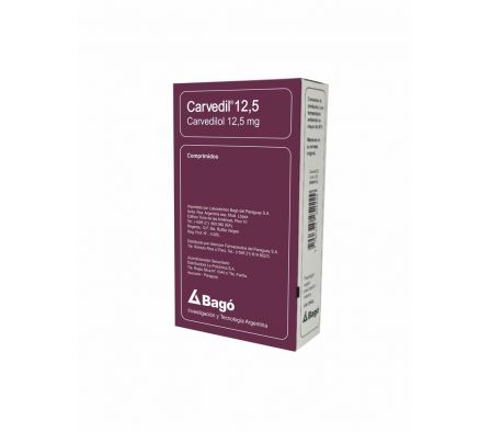 CARVEDIL 12.5MG TABL. CAJA X 28