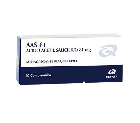 AAS 81MG TABL. CAJA X 30