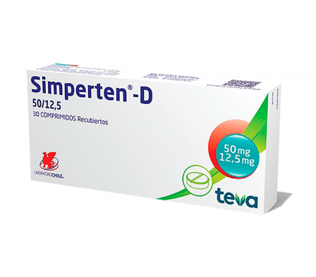 SIMPERTEN D 50/12.5MG TABL. CAJA X 30
