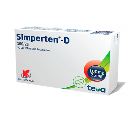 SIMPERTEN D 100/25MG TABL. CAJA X 30