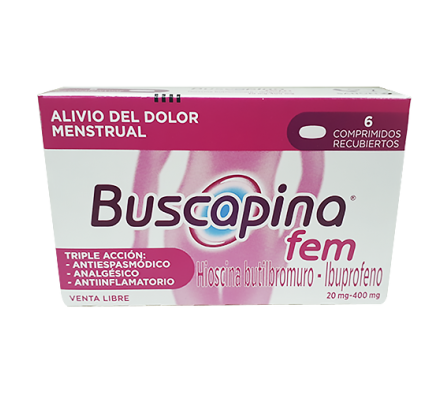 BUSCAPINA FEM 10MG T-REC CAJA X 6