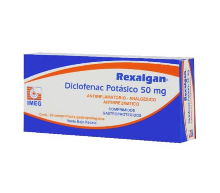 REXALGAN 50MG TABL. CAJA X 20