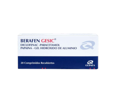 BERAFEN GESIC 50MG CO-RV CAJA X 20