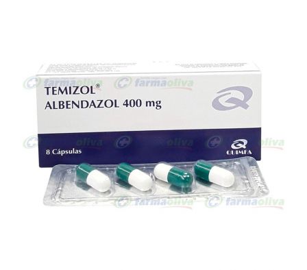 TEMIZOL 400MG CAPS CAJA X 8