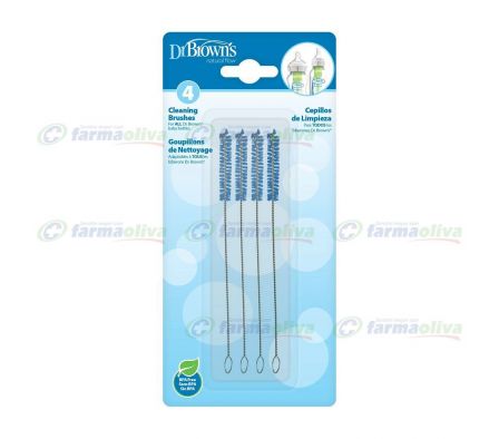 DR BROWNS CEPILLO DE LIMPIEZA  PARA BIBERONES CELESTE P/R X 4 620