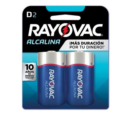RAYOVAC PILA ALCALINA D2 X 2