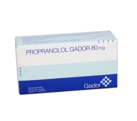 PROPANOLOL GADOR 80MG TABL. CAJA X 50