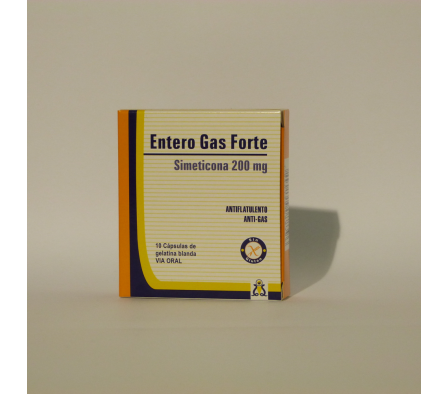 ENTERO GAS FORTE 200MG CAPS CAJA X 10