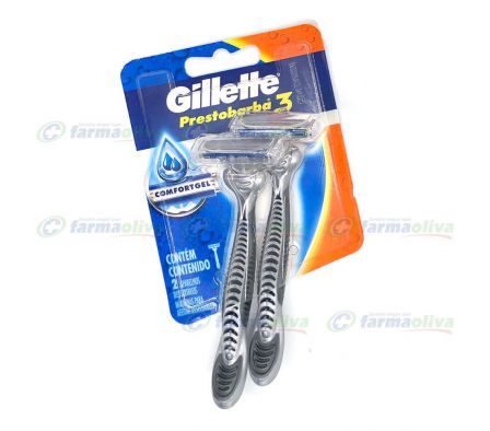 GILLETTE PRESTOBARBA 3 MEN X2