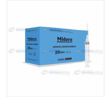 JERINGA 20 C.C.MIDORO 21 X 1.1/2 C/AGUJA.