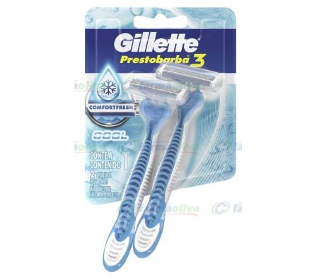 GILLETE PRESTOBARBA MAQUINA DE AFEITAR CONFORT FRESH - 2 UNIDADES