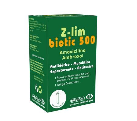Z-LIM BIOTIC 500MG/30MG SP-OR ENVASE X 75ML