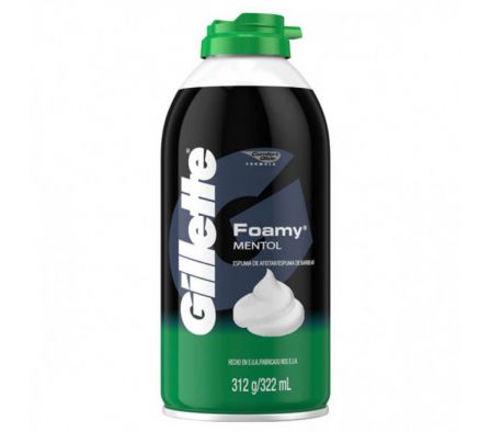 GILLETTE ESP.AFEITAR 312 GR.MENTHOL