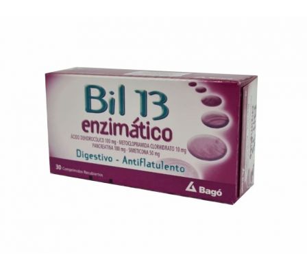 BIL-13 ENZIMATICO 100MG T-REC CAJA X 30
