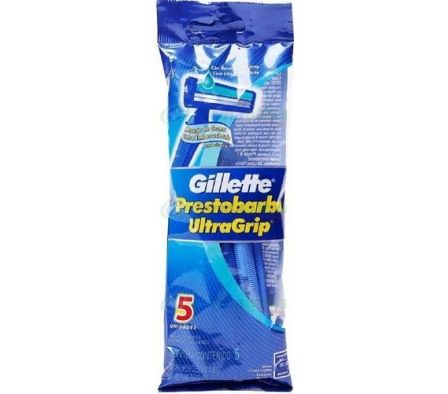 GILLETE PRESTOBARBA MAQUINA DE AFEITAR ULTRAGRIP X 5 UNIDADES