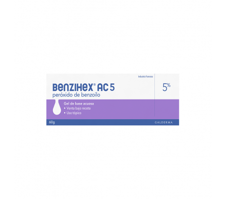 BENZIHEX AC 5% GEL ENVASE X 60 GR