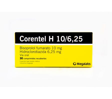 CORENTEL-H 10/6.25MG CO-RV CAJA X 30