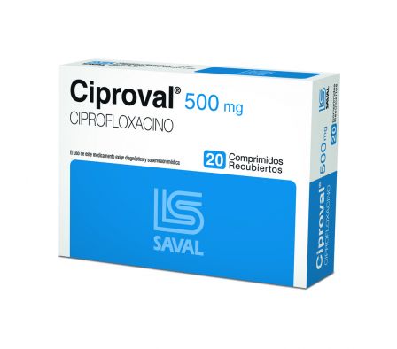 CIPROVAL 500MG T-REC CAJA X 20