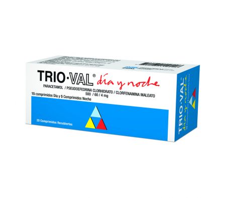 TRIO VAL DIA Y NOCHE BLISTER  X 4 COMPRIMIDOS