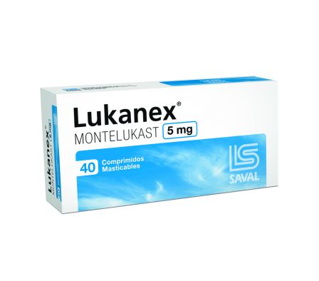 LUKANEX 5MG COMPRIMIDOS MASTICABLES  CAJA X 40 UNIDADES