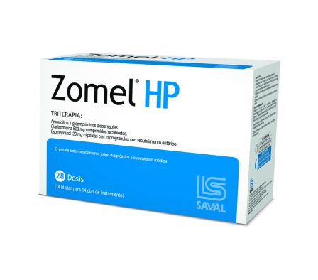ZOMEL HP COMPRIMIDOS RECUBIERTOS - ENVASE CON 28 DOSIS PARA TRATAMIENTO DE 14 DIAS.