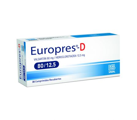 EUROPRES-D 80/12.5MG CO-RV CAJA X 30