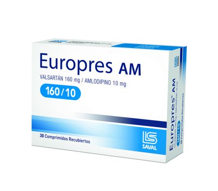 EUROPRES AM 160/10MG COMP. CAJA X 30
