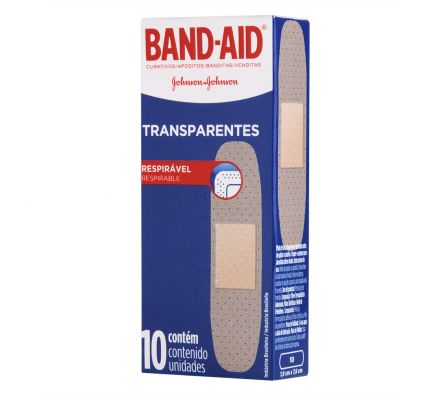 BAND AID TRANSPARENTES X 10 UNID.