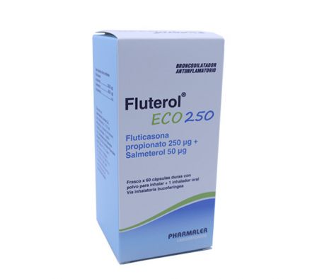 Fluterol eco 250 mg polvo p/ inhalar capsulas duras