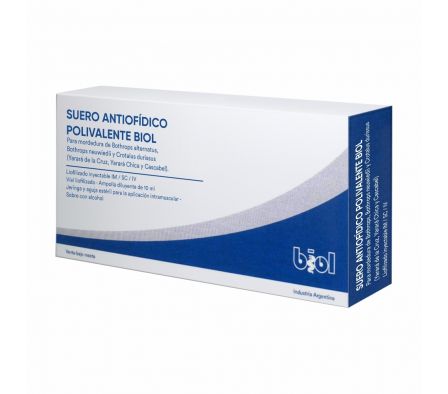 suero antiofidico biol polivalente 1 frasco ampolla.